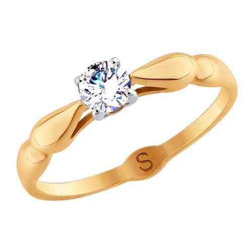 Кольцо женское SOKOLOV из золота со Swarovski Zirconia 81010363 р.19 в Инсити