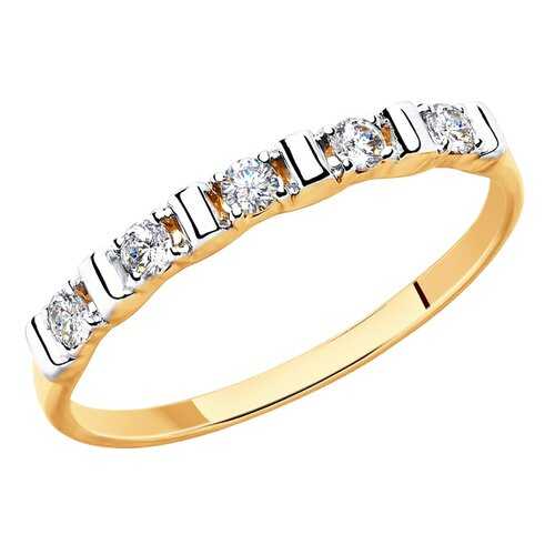Кольцо женское SOKOLOV из золота со Swarovski Zirconia 81010415 р.17 в Инсити