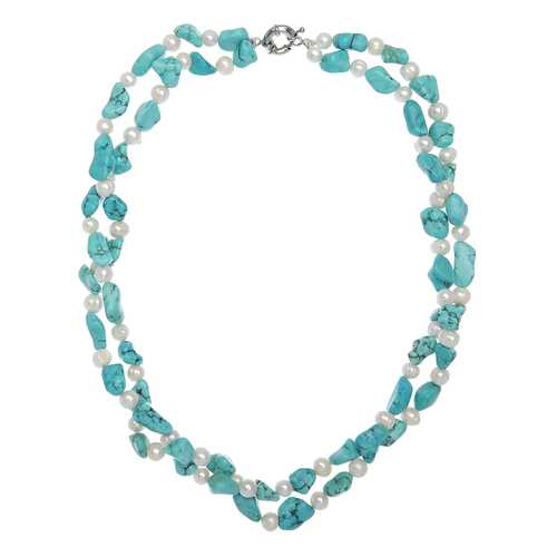 Бусы женские My-bijou 303-1107 голубые/белые в Инсити