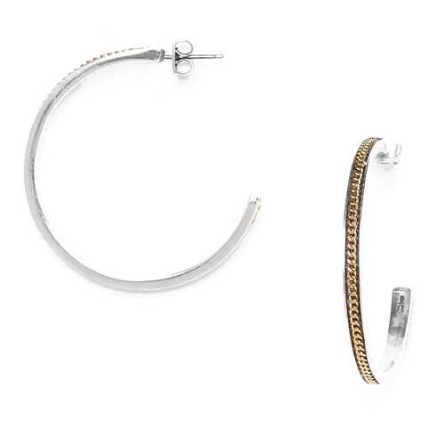 Серьги женские ORI TAO OT-12-29288 серебристые/золотистые в Инсити
