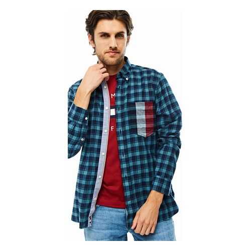 Рубашка мужская Tommy Hilfiger MW0MW13945 голубая XL в Инсити