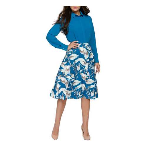 Блуза женская D&M by 1001DRESS DM01674TE синяя M в Инсити