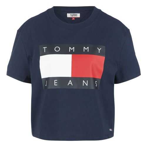 Футболка женская Tommy Jeans DW0DW07153 C87 синяя S в Инсити